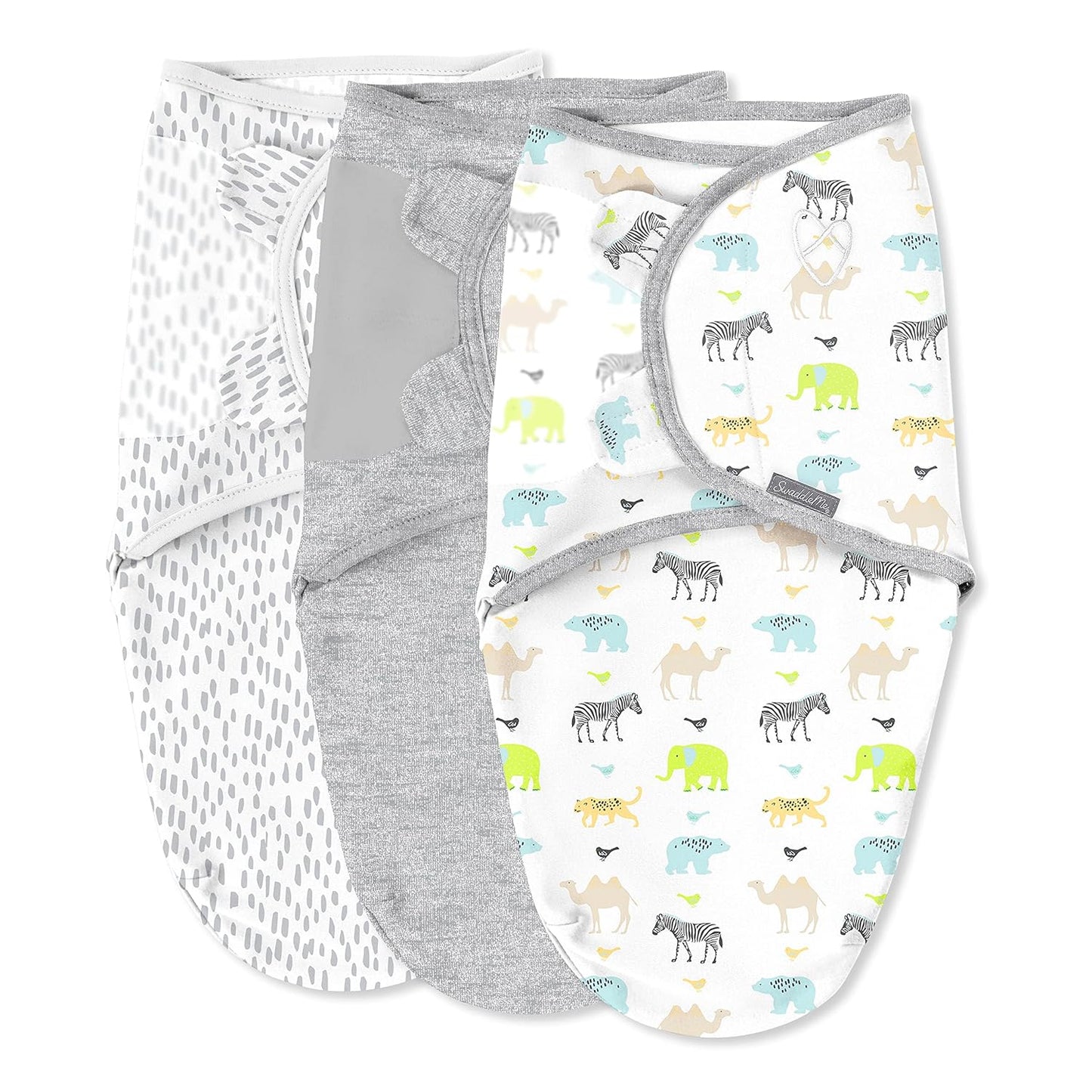 SwaddleMe Original Swaddle - Size Small/Medium, 0-3 Months, 3-Pack (Baby Hearts) Easy to Use Newborn Swaddle Wrap Keeps Baby Cozy and Secure and Helps Prevent Startle Reflex