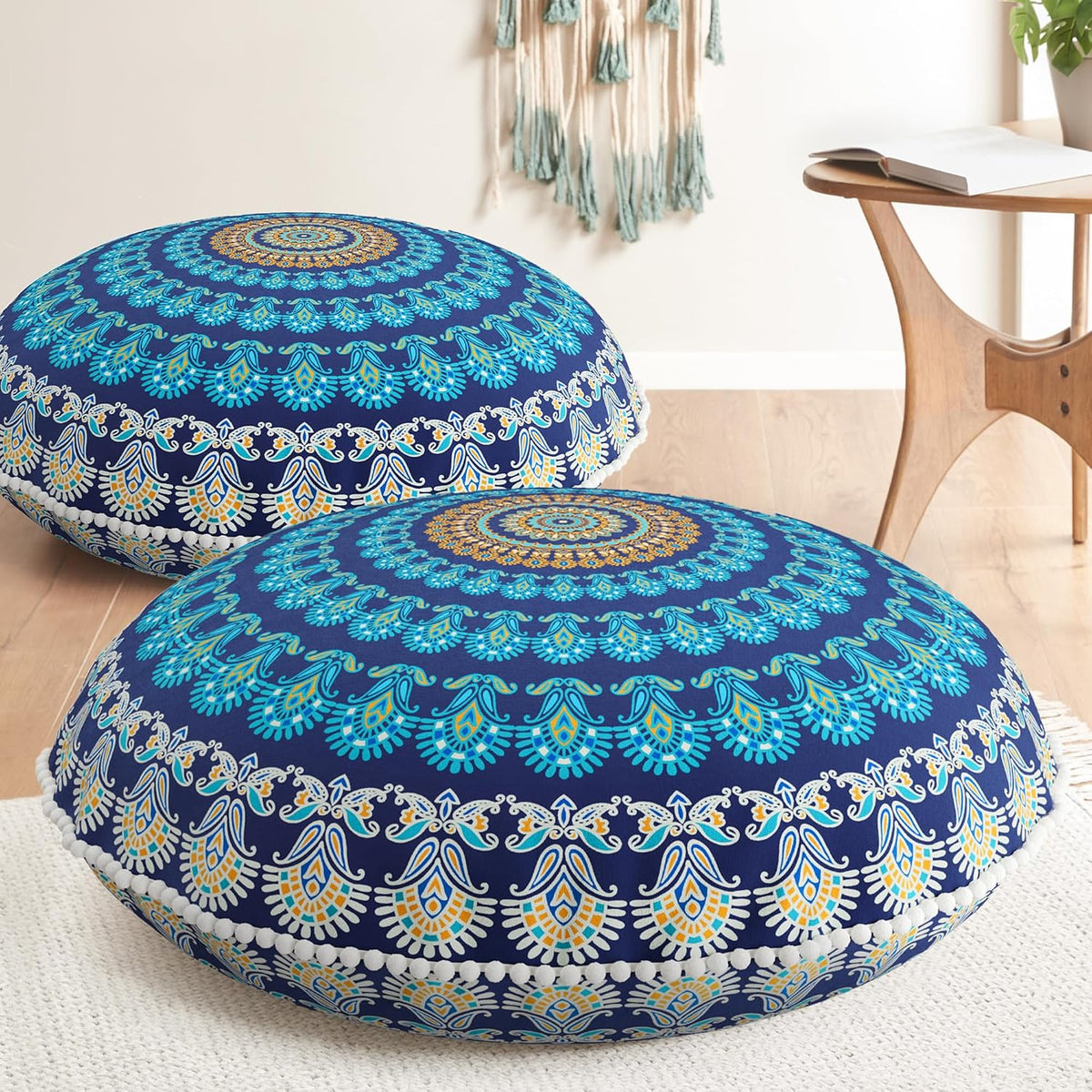 Codi Floor Pillows 2 Pack, Large Meditation Cushions for Adults, 32-inch