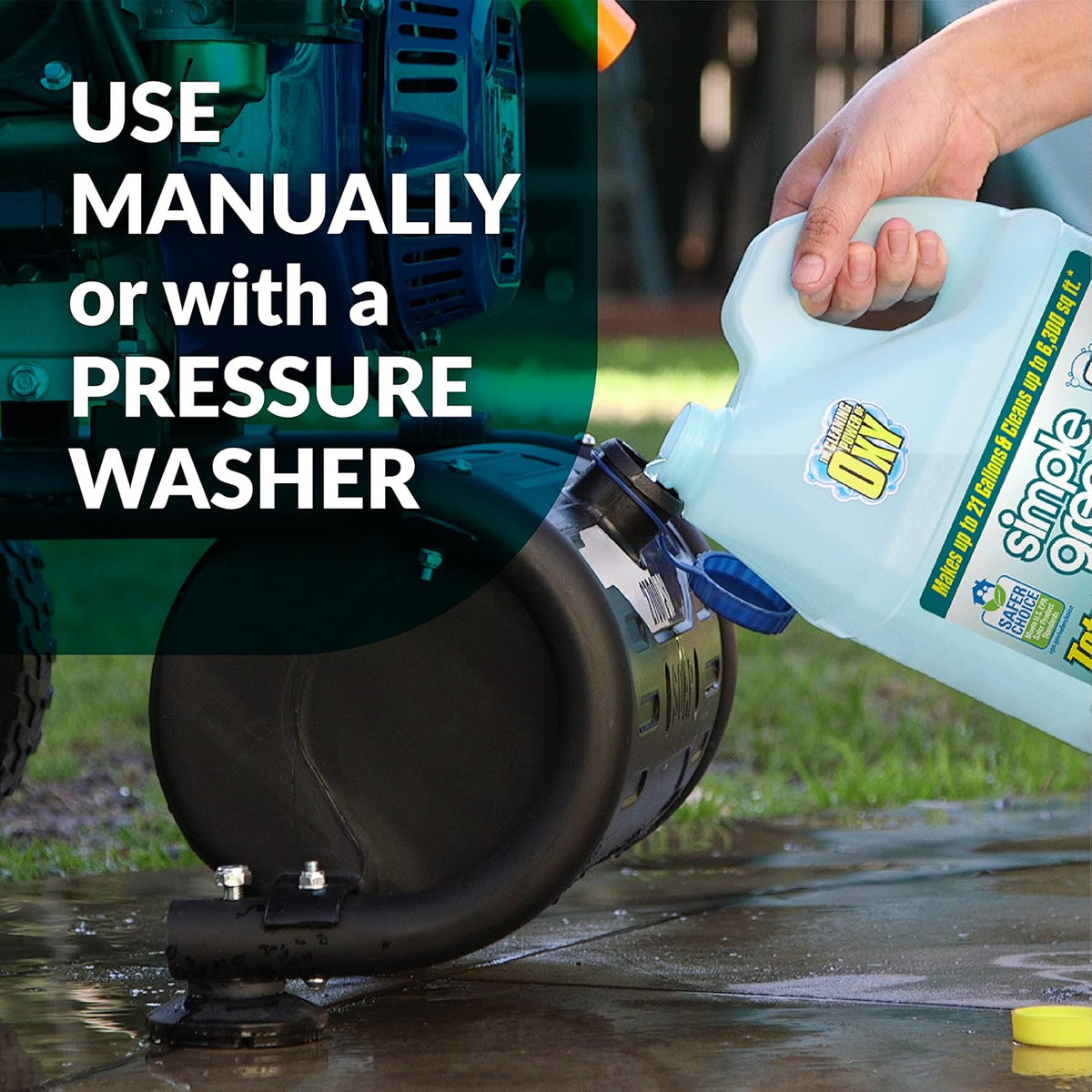 Simple Green Oxy Solve Total Outdoor Cleaner Concentrate, Pressure Washer & Manual Use, EPA Safer Choice Certified, Peroxide Cleaner for Wood, Concrete, Vinyl & More
