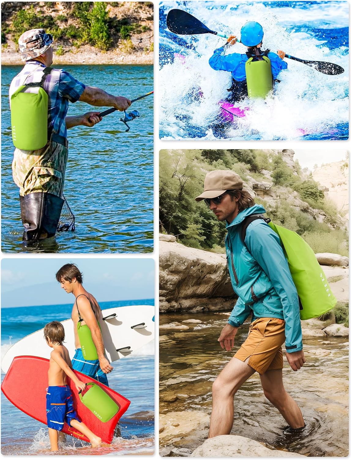 HEETA Waterproof Dry Bag for Women Men, 5L/10L/20L/30L/40L Roll Top Lightweight Dry Storage Bag Backpack with Emergency Whistle for Travel, Kayaking, Boating, Camping, Beach, Cruise Ship Essentials