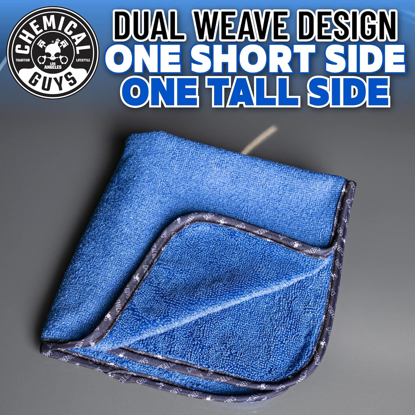 Chemical Guys Professional Grade Premium Microfiber Towels for Cars, Blue, 16" x 16", Ultra-Soft and Scratch-Free Car Detailing Cloths for Trucks, Motorcycles, and More - 12 Pack