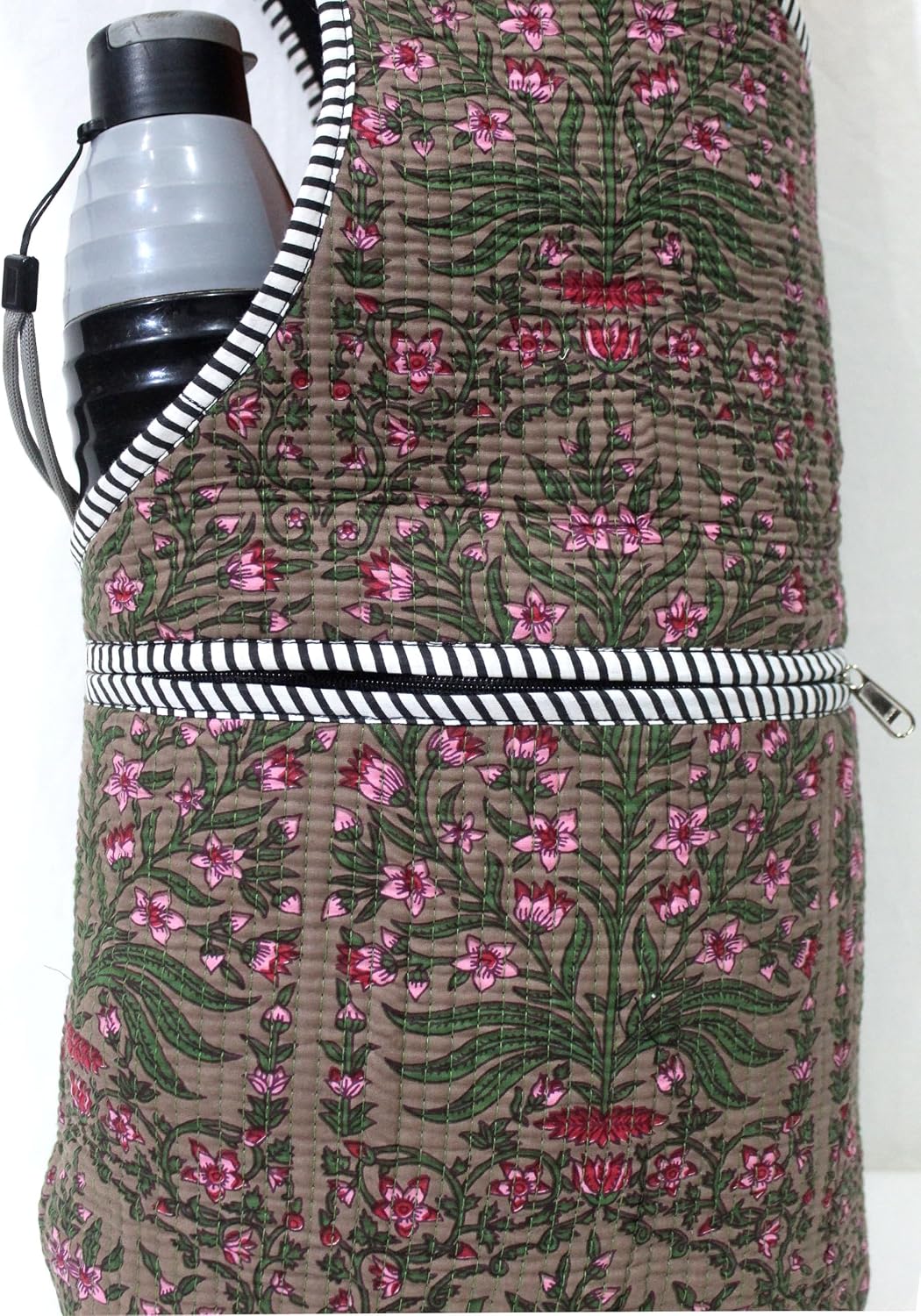 INDIAN CRAFT CASTLE Yoga Mat Bag | Tote Mat Bag | Sling Yoga Tote w/Large Side Pocket & Zipper Pocket | Yoga Mat Carrier Fits Most Size Mats