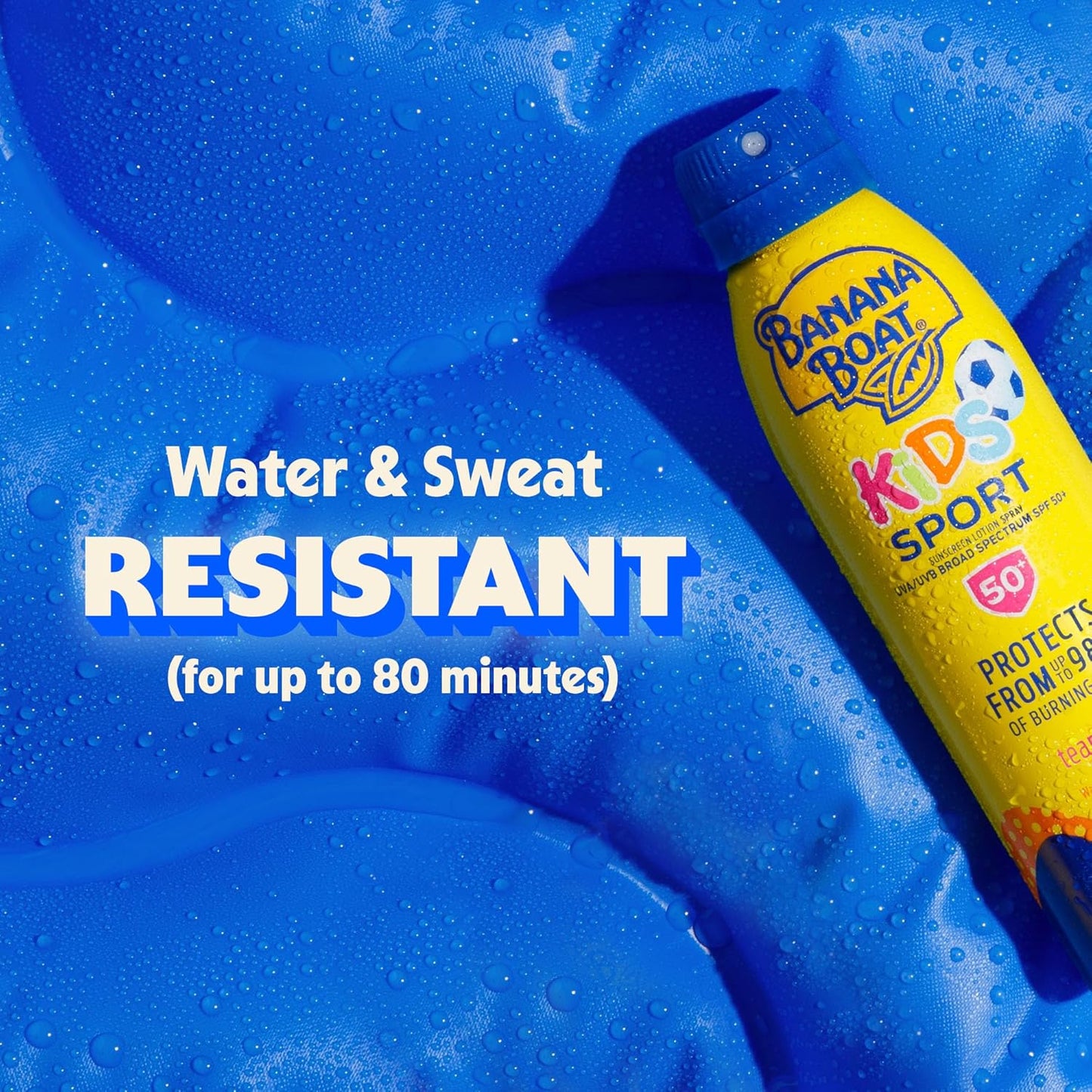 Banana Boat Sport Kids Sunscreen Spray SPF 50, Twin Pack | Spray Sunscreen for Kids, Childrens Sunblock SPF 50, Oxybenzone Free, 6oz each