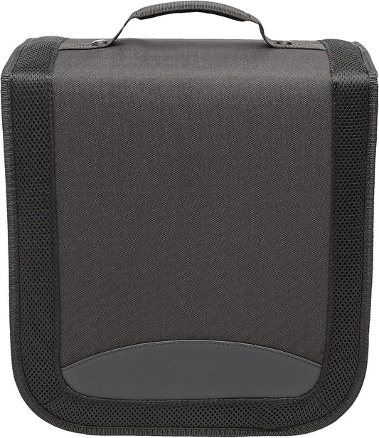 Amazon Basics Polyester CD/DVD Portable Storage Binder with Handle, 400-Capacity, Black
