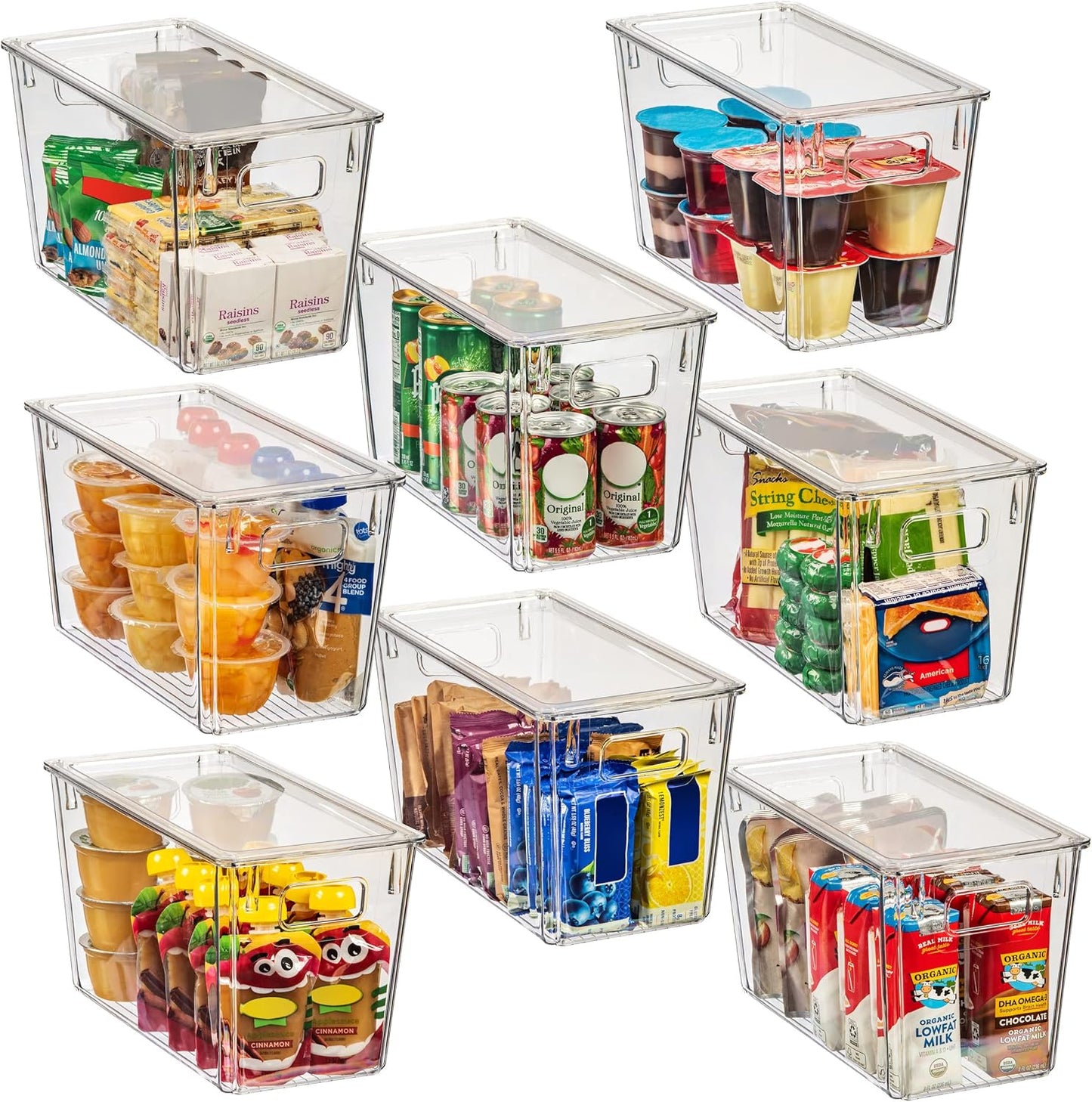 CLEARSPACE Plastic Storage Bins with Lids XL – Perfect Kitchen Organization or Pantry Storage – Fridge Organizer, Pantry Organization and Storage Bins, Cabinet Organizers