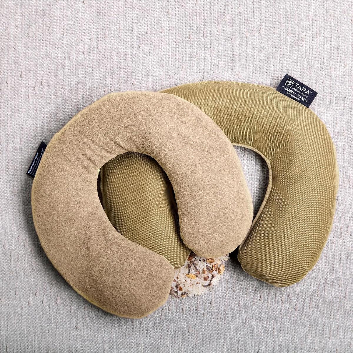 TARA Spa Therapy Herbal-Ease Aromatherapy Pillow Gift Bag Set, Neck + Silk Eye Pillow, Chai