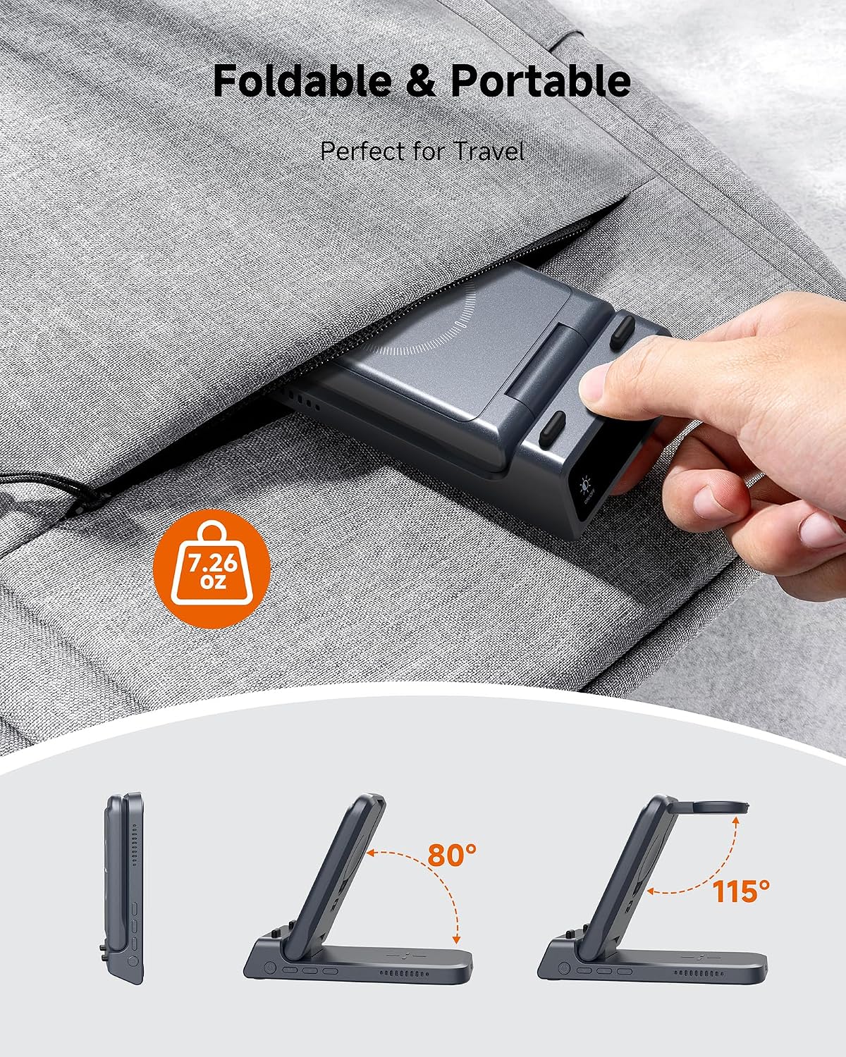 Charging Station for Samsung S26 Ultra, Wireless Charger for Galaxy S26/S25/S24/S23 Series, Galaxy Watch (Not for Watch 9/Ultra 2), Galaxy Buds 3 Pro/3, SwanScout 703S (No Adapter)