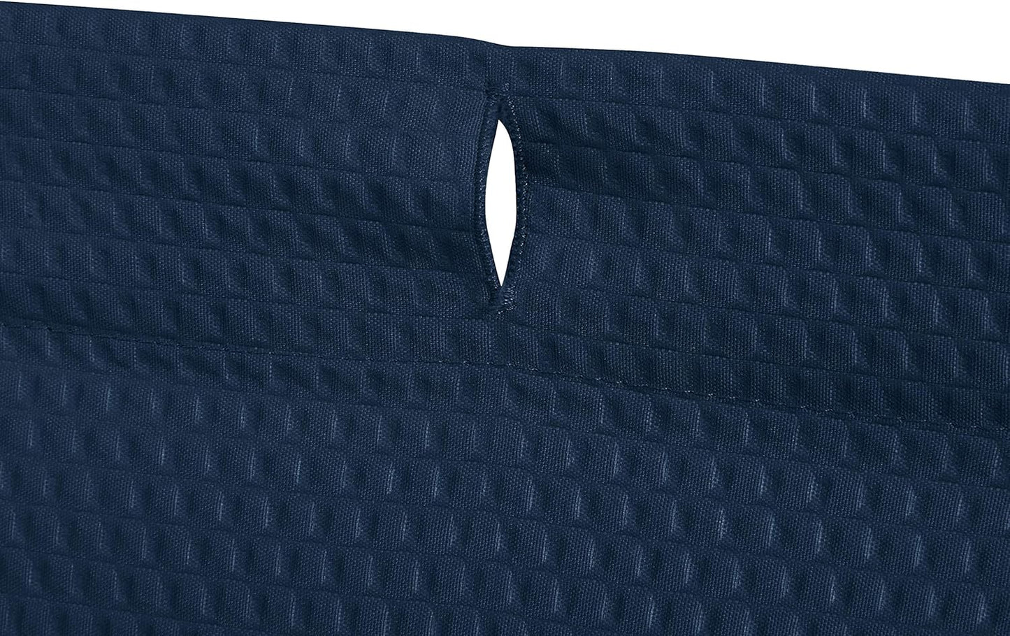 Amazon Basics Waffle Weave Bathroom Shower Curtain, 100% Polyester, 72" x 72", Navy Blue