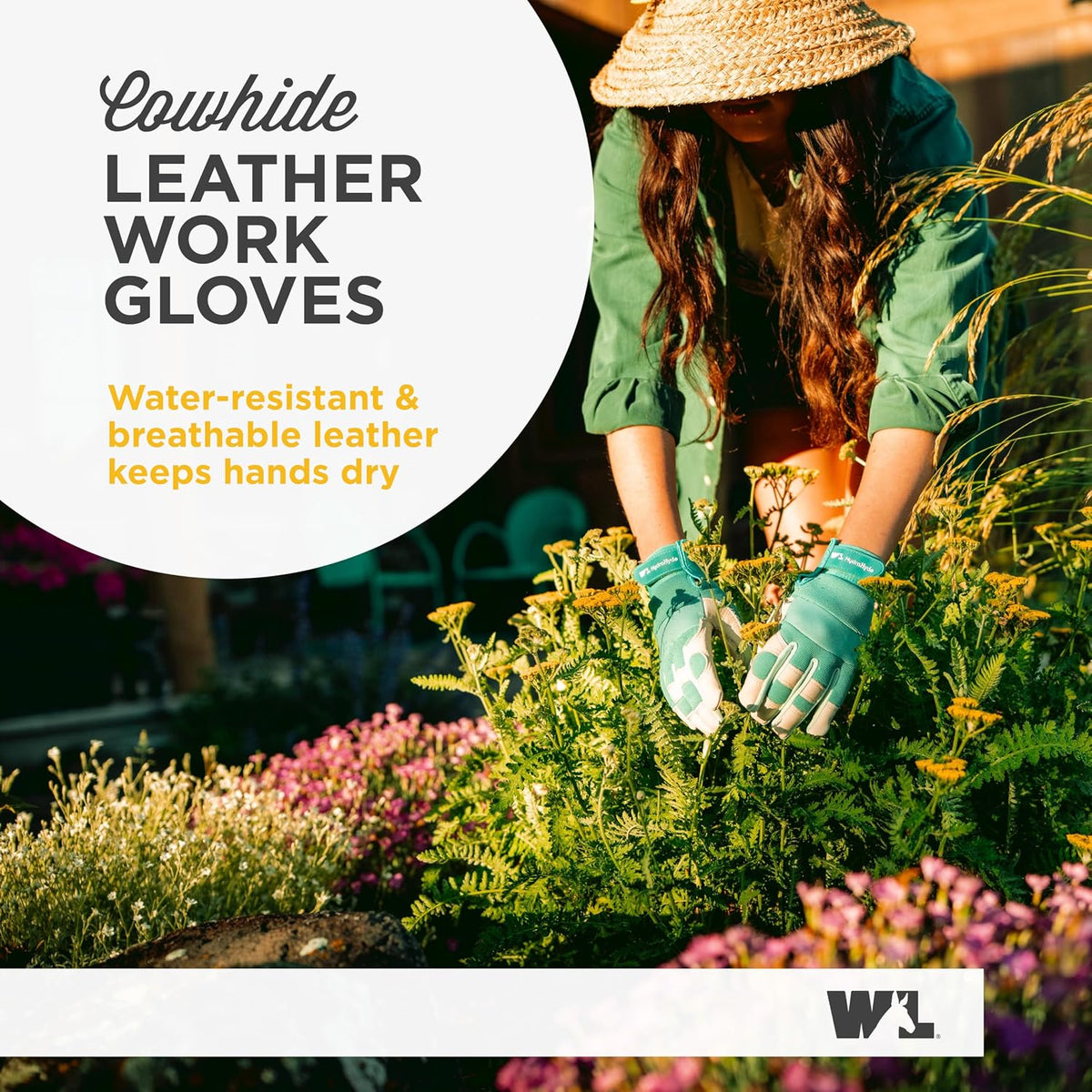 Wells Lamont Women's HydraHyde Leather Hybrid Gloves