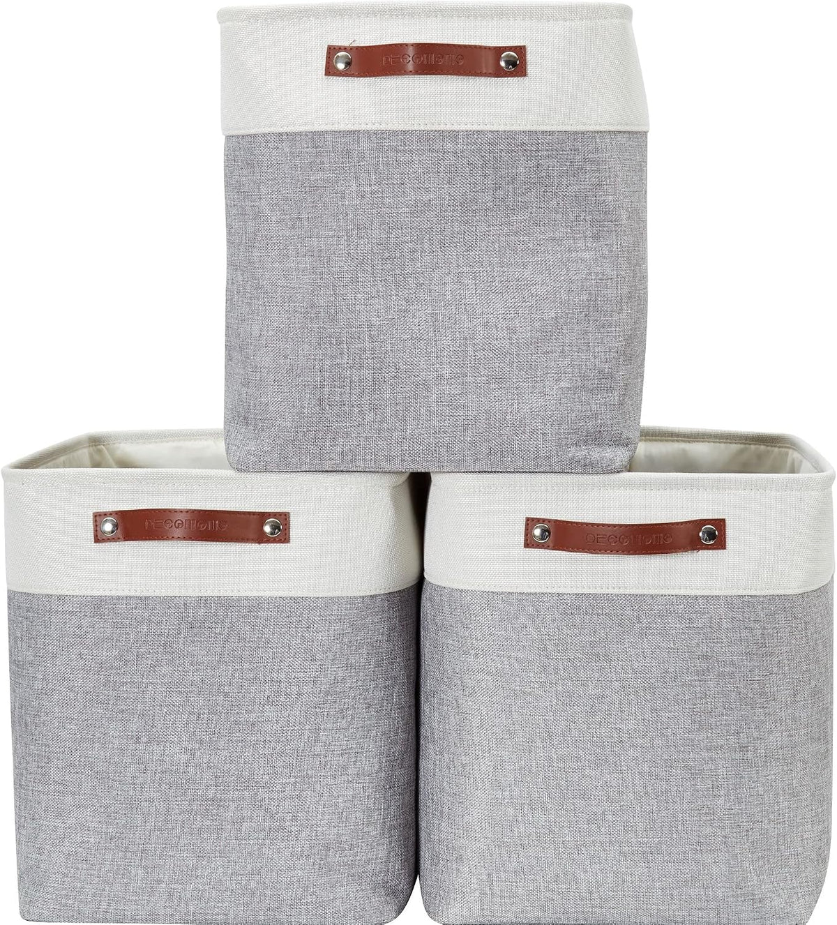 DECOMOMO Extra Large Storage Baskets, 54.5L Fabric Storage Bins 3 Pack