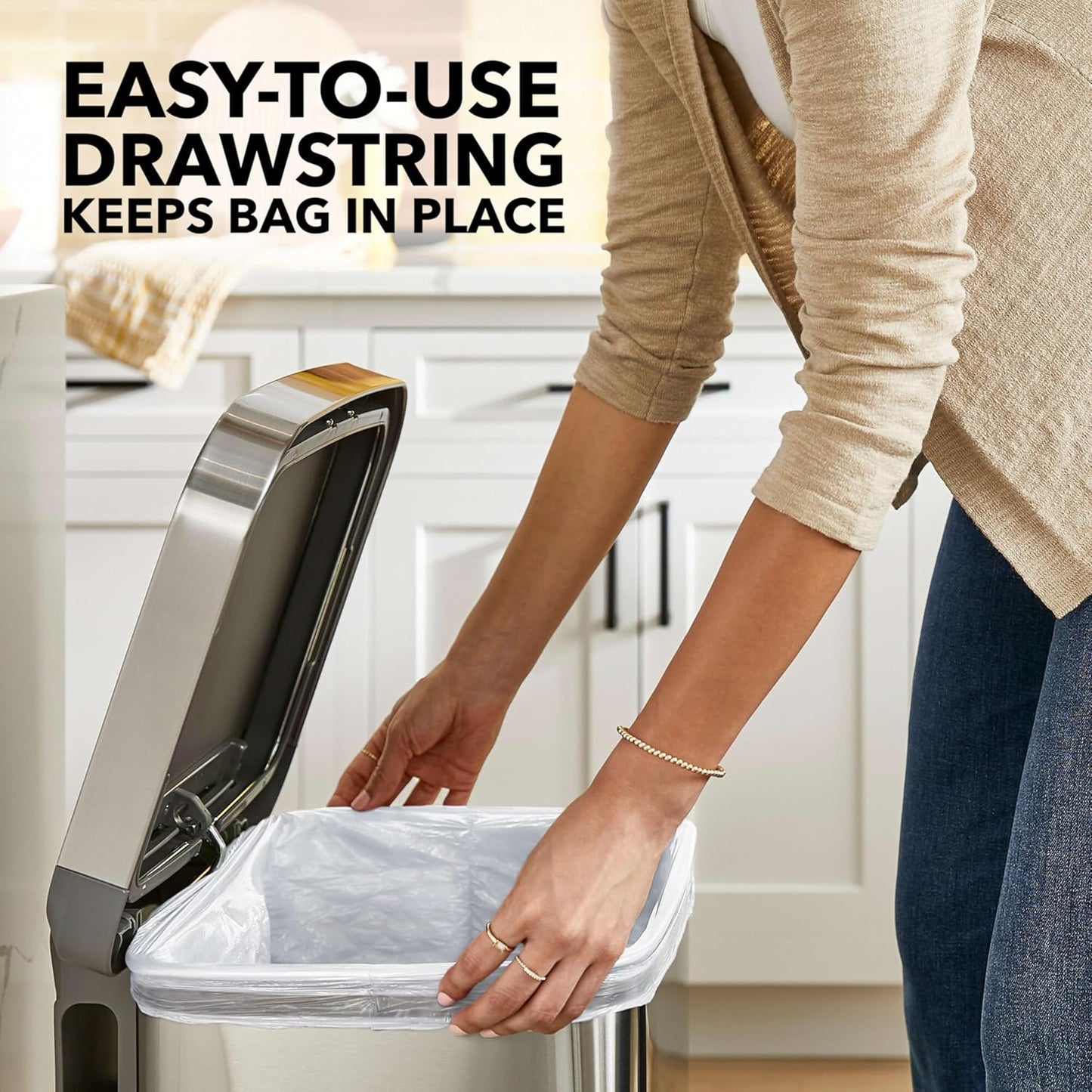 Glad ForceFlex Tall Kitchen Trash Bags, 13 Gallon, Fresh Clean, 140 Count (Package May Vary)