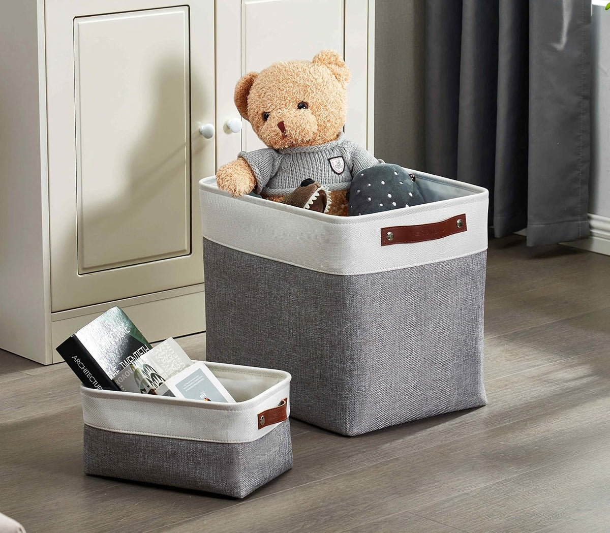 DECOMOMO Extra Large Storage Baskets, 54.5L Fabric Storage Bins 3 Pack