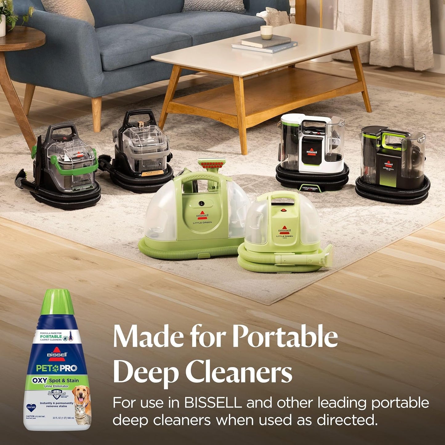 BISSELL PET PRO OXY Spot & Stain Formula for Portable Carpet Cleaners, 32 oz., 2034