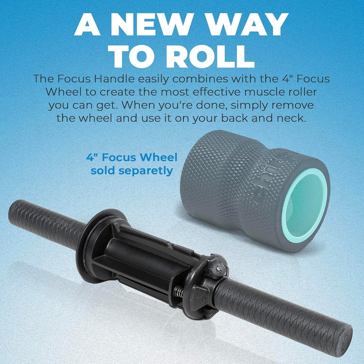 Chirp Focus Muscle Roller Handle for 4" Focus Wheel, 15.5"