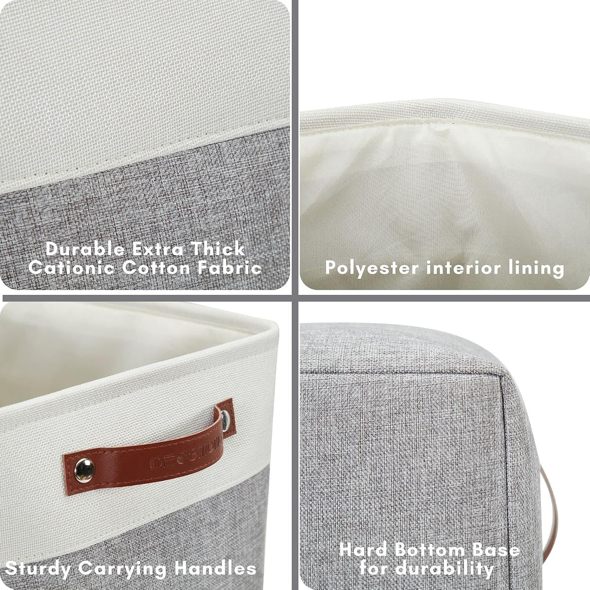 DECOMOMO Extra Large Storage Baskets, 54.5L Fabric Storage Bins 3 Pack