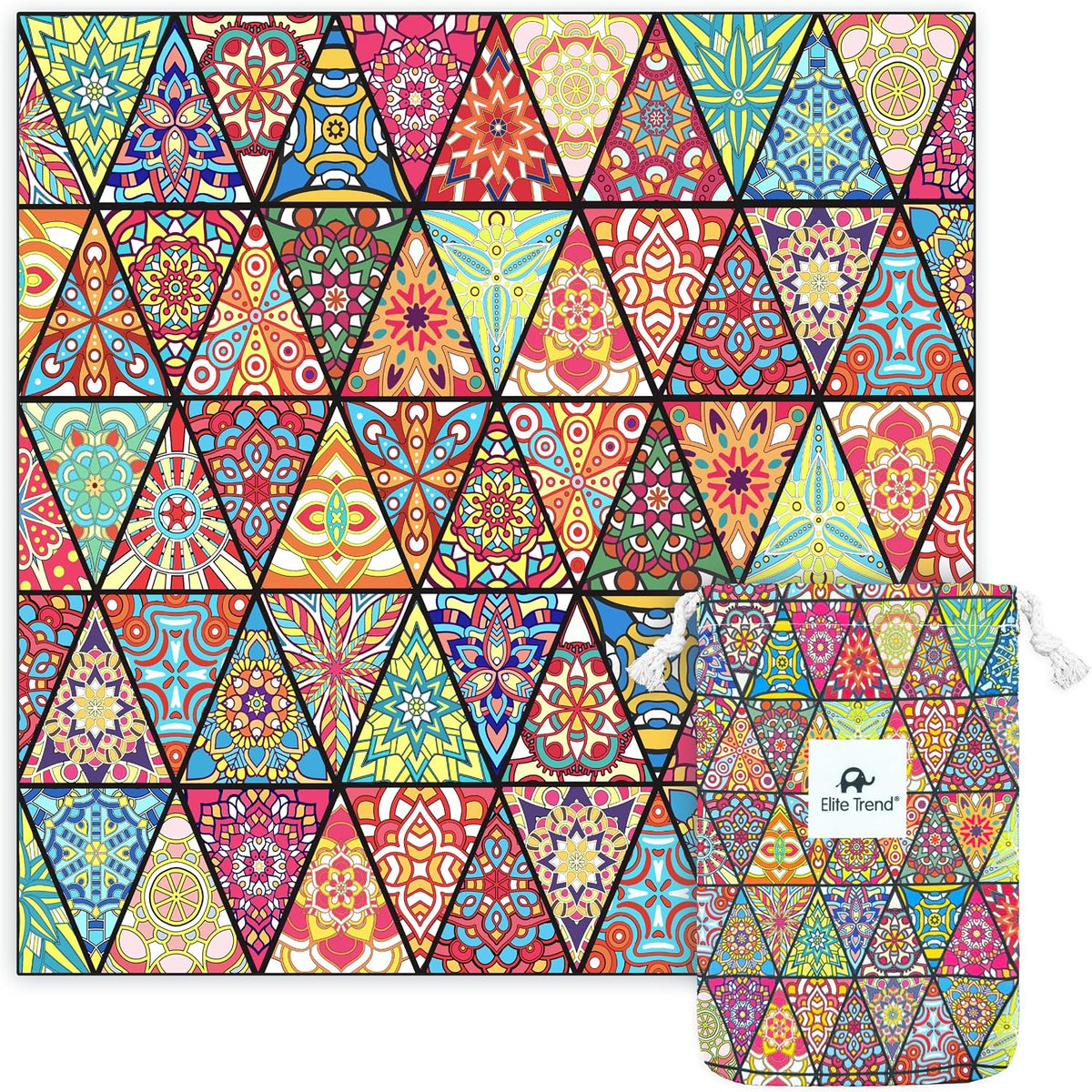 Quick Dry Towel Extra Extra Large 72x72 Inch - Microfiber Beach Towel - Perfect for Beach, Travel, Swimming, Pool, Yoga, Hiking, Camping - Lightweight, Fast Drying, Compact for Adults (Havana)